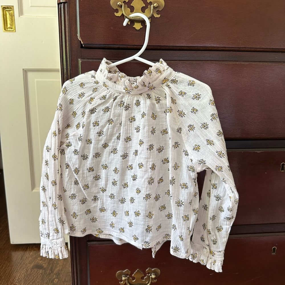 Emile et Ida Floral White Kids Top